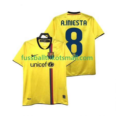 Fußballtrikots FC Barcelona A INIESTA 8 2008 2009 Retro Kurzarm Auswärts-trikot kaufen